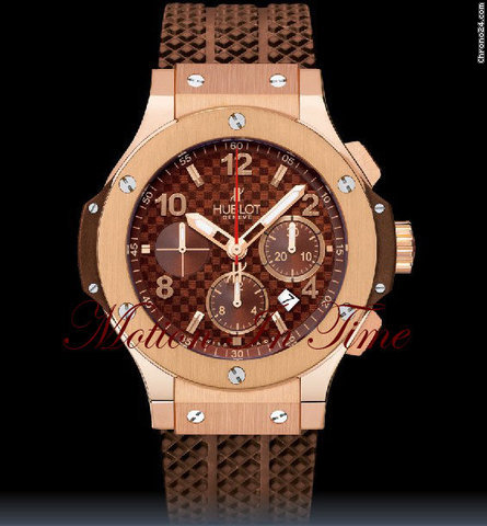 Hublot BIG BANG CAPPUCCINO -ROSE GOLD & ON RUBBER STRAP 44.5mm watches
