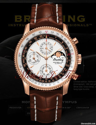 Breitling NAVITIMER MONTBRILLIANT OLYMPUS MOONPHASE ROSE GOLD - 500 PC watches