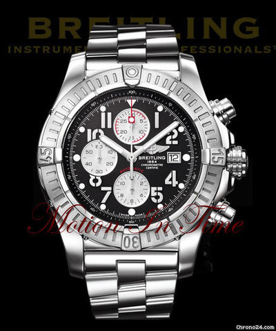 Breitling SUPER AVENGER STAINLESS STEEL 48.5mm PROFESSIONAL II BLACK watches