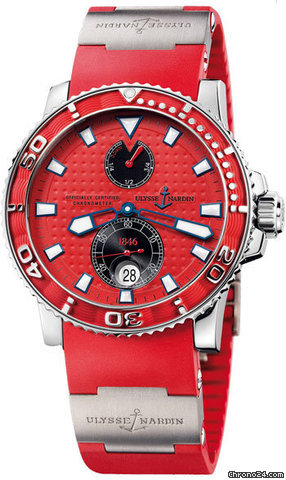 Ulysse Nardin Maxi Marine Diver ROT NEU incl MWST mit Box + Papieren watches