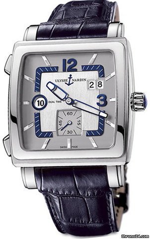 Ulysse Nardin Quadrato Dual Time Stahl NEU incl MWST mit B&P watches