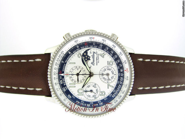 Breitling NAVITIMER MONTBRILLIANT OLYMPUS MOONPHASE STAINLESS STEEL watches