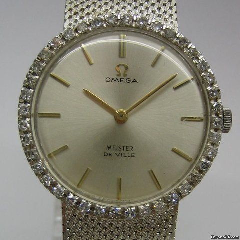Omega De Ville Meister Handaufzug Wei gold watches