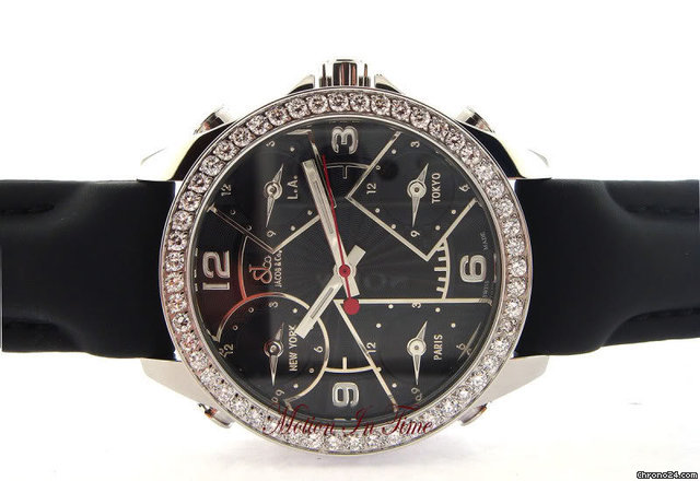 Jacob & Co. STAINLESS STEEL 5 TIMEZONE BLACK/BLACK JC-M2 watches