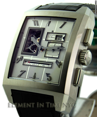 Zenith Port Royal Open Grande Steel On Strap Silver Dial watches