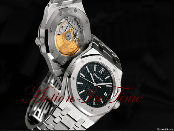 Audemars Piguet ROYAL OAK AUTOMATIC JUMBO STAINLESS STEEL-SKELETON BACK 40mm watches