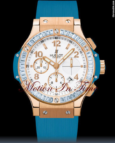 Hublot BIG BANG TUTTI FRUTTI "BLUE CARAT" ROSE GOLD BAGUETTE watches