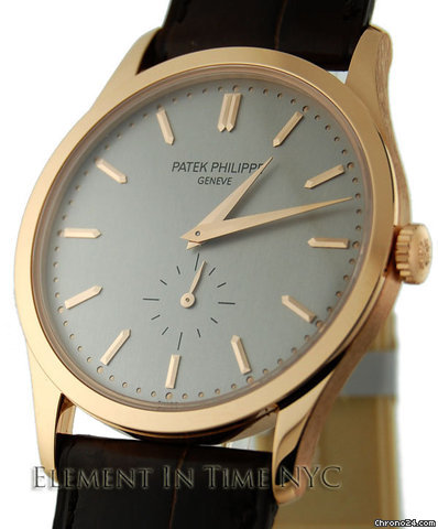 Patek Philippe Calatrava 18kt Rose Gold 37mm 5196R Grey Dial B+P watches