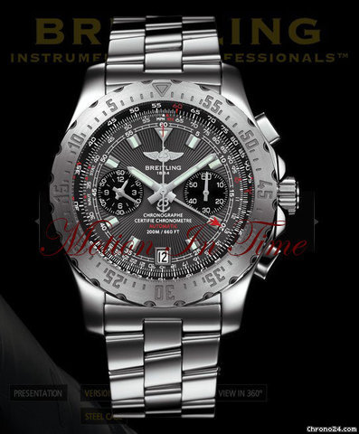 Breitling "SKYRACER" PROFESSIONAL STAINLESS STEEL SLATE DIAL watches