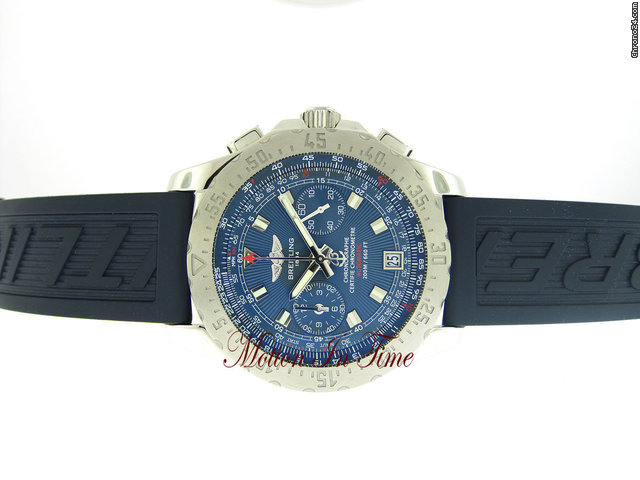 Breitling "SKYRACER" PROFESSIONAL STEEL BLUE DIAL ON RUBBER watches