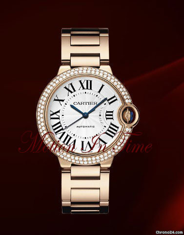 Cartier BALLON BLEU MEDIUM SIZE ROSE GOLD DIAMOND NEW 2011 watches