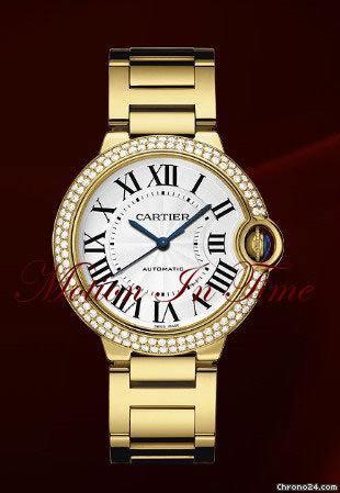 Cartier BALLON BLEU MEDIUM SIZE YELLOW GOLD DIAMOND NEW watches