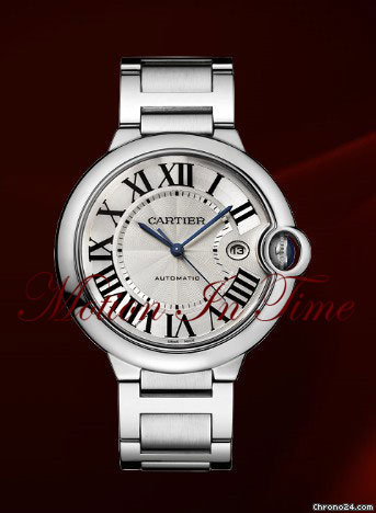 Cartier BALLON BLEU LARGE MEN'S STAINLESS STEEL AUTOMATIC ~ NEW 2011 watches