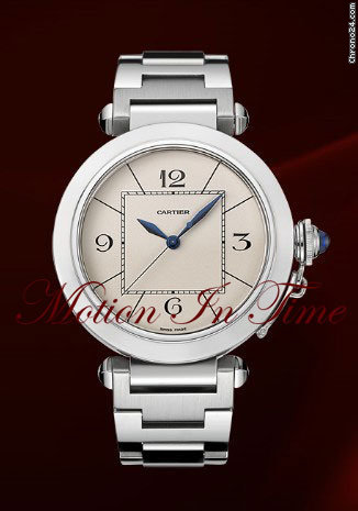 Cartier PASHA 42mm STAINLESS STEEL w/ Jaeger le-Coultre MOVEMENT NEW watches