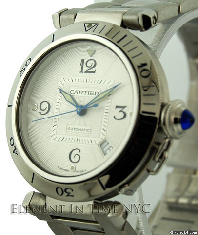 Cartier Pasha 38mm Steel On Bracelet Automatic Date watches