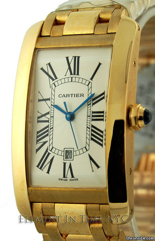 Cartier Tank Americaine Large Yellow Gold On Bracelet Automatic watches