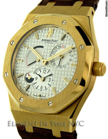 Audemars Piguet Royal Oak Dual Time 18kt Yellow Gold Silver Dial watches