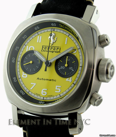 Panerai Ferrari Chrono Yellow Dial FER00011 B+P watches
