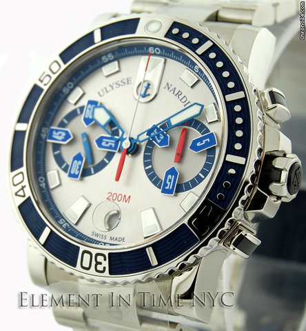 Ulysse Nardin Maxi Marine Diver Chrono Bracelet 8003-102 NIB watches