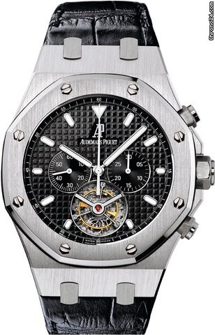 Audemars Piguet ROYAL OAK TOURBILLON CHRONOGRAPH STAINLESS STEEL "BLACK" NEW watches