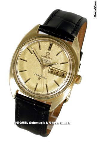 Omega Constellation Automatik Chronometer Tag/Datum mit Goldhaube (gebraucht) watches
