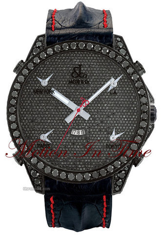 Jacob & Co. FIVE TIMEZONE "ALL BLACK DIAMOND" 47mm SPECIAL EDITION 2010 watches