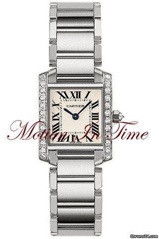 Cartier TANK FRANCAISE LADIES' WHITE GOLD DIAMOND - NEW 2011 watches
