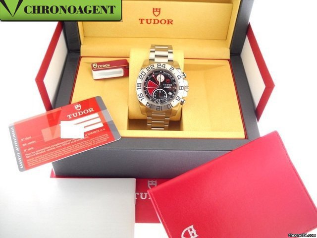 Tudor TUDOR ICONAT NEW BOX & PAPER DIAL BLACK TUDOR ICONAUT CHRONO NUOVO QUAD. DECO NERO-ROSSO REF.20400 watches