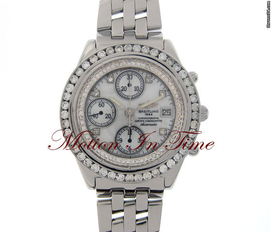 Breitling CHRONOMAT STAINLESS STEEL 4.00ct DIAMOND CHRONOGRAPH AUTO watches