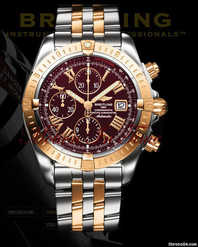 Replica Breitling CHRONOMAT EVOLUTION ROSE GOLD & STAINLESS STEEL NEW Watch