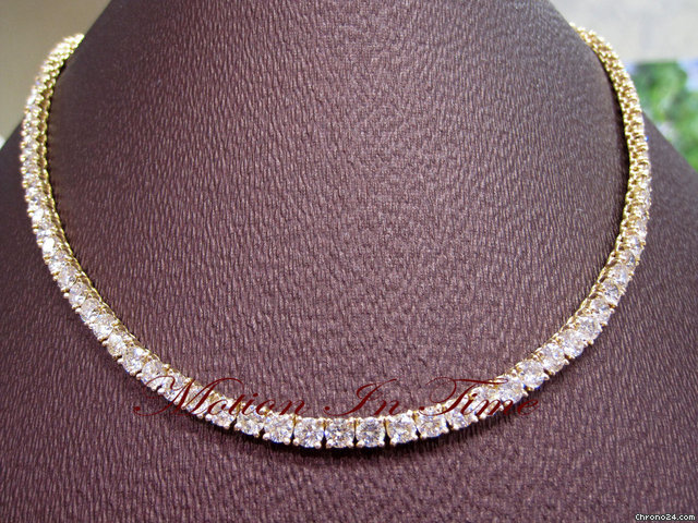Cartier DIAMOND TENNIS NECKLACE YELLOW GOLD 25ct "CARTIER SIGNATURE" watches