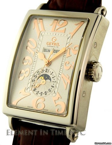 Gevril Avenue of Americas Triple Calendar Moonphase 5035 NIB watches