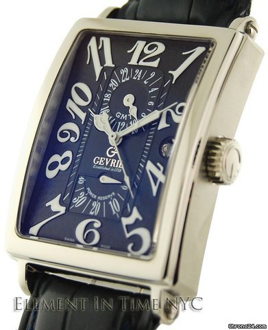 Gevril Avenue of Americas GMT Power Reserve Black Dial watches