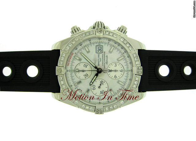 Breitling CHRONOMAT EVOLUTION "AERO" DIAMOND STAINLESS STEEL 2010 NEW watches