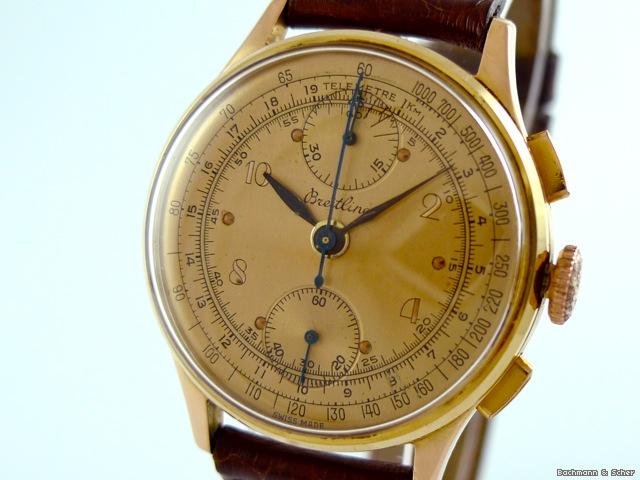 Breitling Chronograph, 18k Rose Gold watches