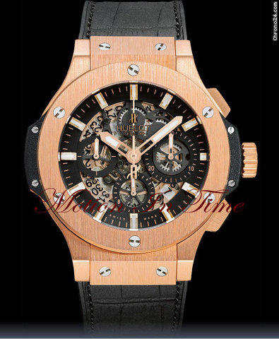 Hublot BIG BANG "AERO BANG" ROSE GOLD SKELETON w/ DATE NEW MODEL watches