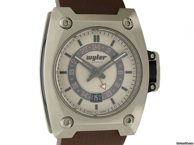 Wyler GMT Chrono Kautschuk 52x43mm watches