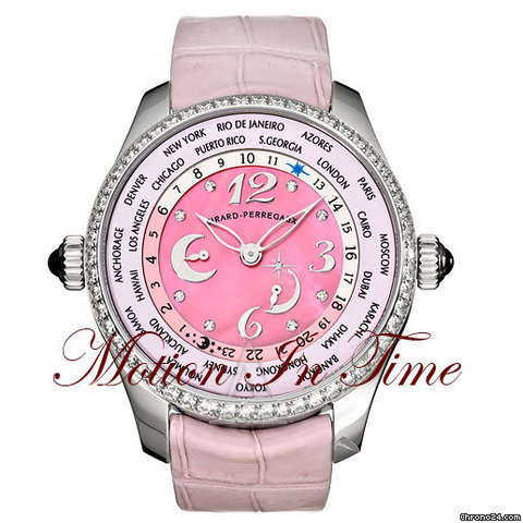 Girard Perregaux WORLD TIME LADIES' DIAMOND WW.TC STAINLESS STEEL watches