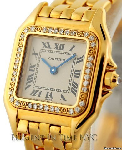 Cartier Panthere 18kt Yellow Gold Ladies Factory Diamond Bezel watches
