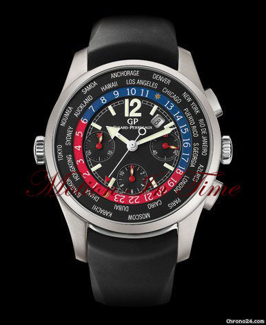 Girard Perregaux WW.TC WORLD TIME CHRONOGRAPH TITANIUM "PEPSI" DIAL ON RUBBER watches