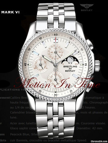 Breitling BENTLEY MOTORS MARK VI COMPLICATIONS 19 S/S & PLATINIM watches