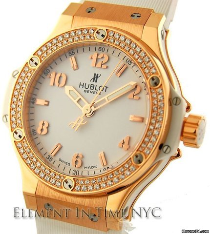Hublot Big Bang 38mm Gold White Diamonds Quartz watches