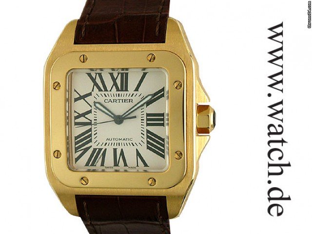 Cartier Santos 100 GM gro es Modell Gelbgold 51x42mm watches