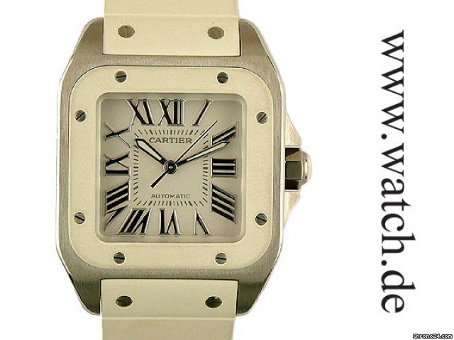 Cartier Santos 100 MM MediumModell Kautschuk 43x34mm watches
