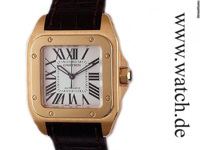 Cartier Santos 100 MM Medium Rosegold 43x34mm watches