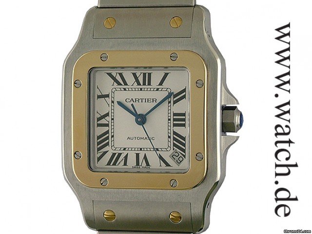Cartier Santos Galbee Automatic XL gro es Modell Stahl/Gelbgold 45x32mm watches