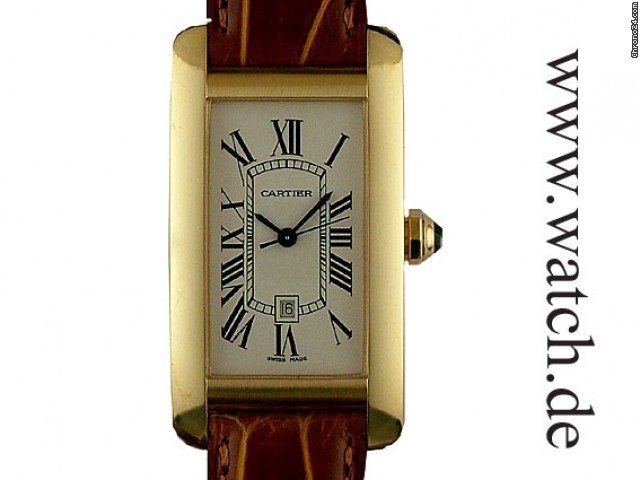 Cartier Tank Americaine MM medium Modell Gelbgold 41x22mm watches