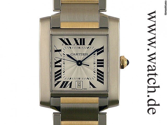 Cartier Tank Francaise Automatik GM gro es Modell Stahl/Gelbgold 32x28mm watches