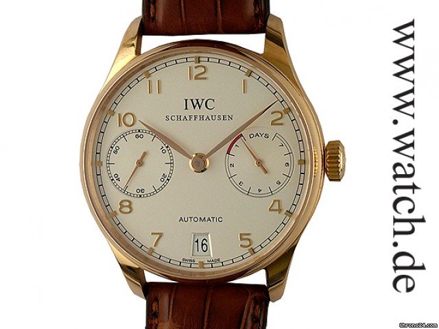 IWC Portugieser Automatik 7 Tage Gangreserve 18kt Rosegold 42mm watches