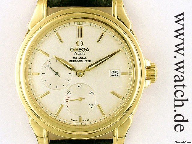 Omega De Ville Co Axial Gangreserve Gelbgold Chronometer 39mm watches